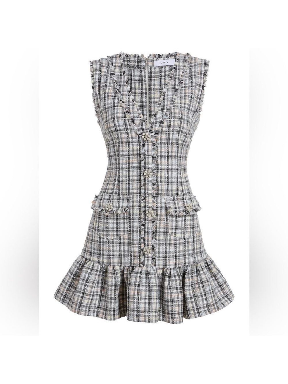 Likely Franco plaid Mini Dress Size 6 - Picture 3 of 10